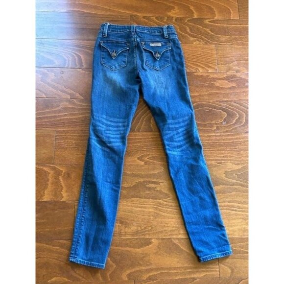 Hudson Girls Jeans Straight Leg Zip Fly Stretch Denim Pockets Blue Size 14 - Picture 3 of 10
